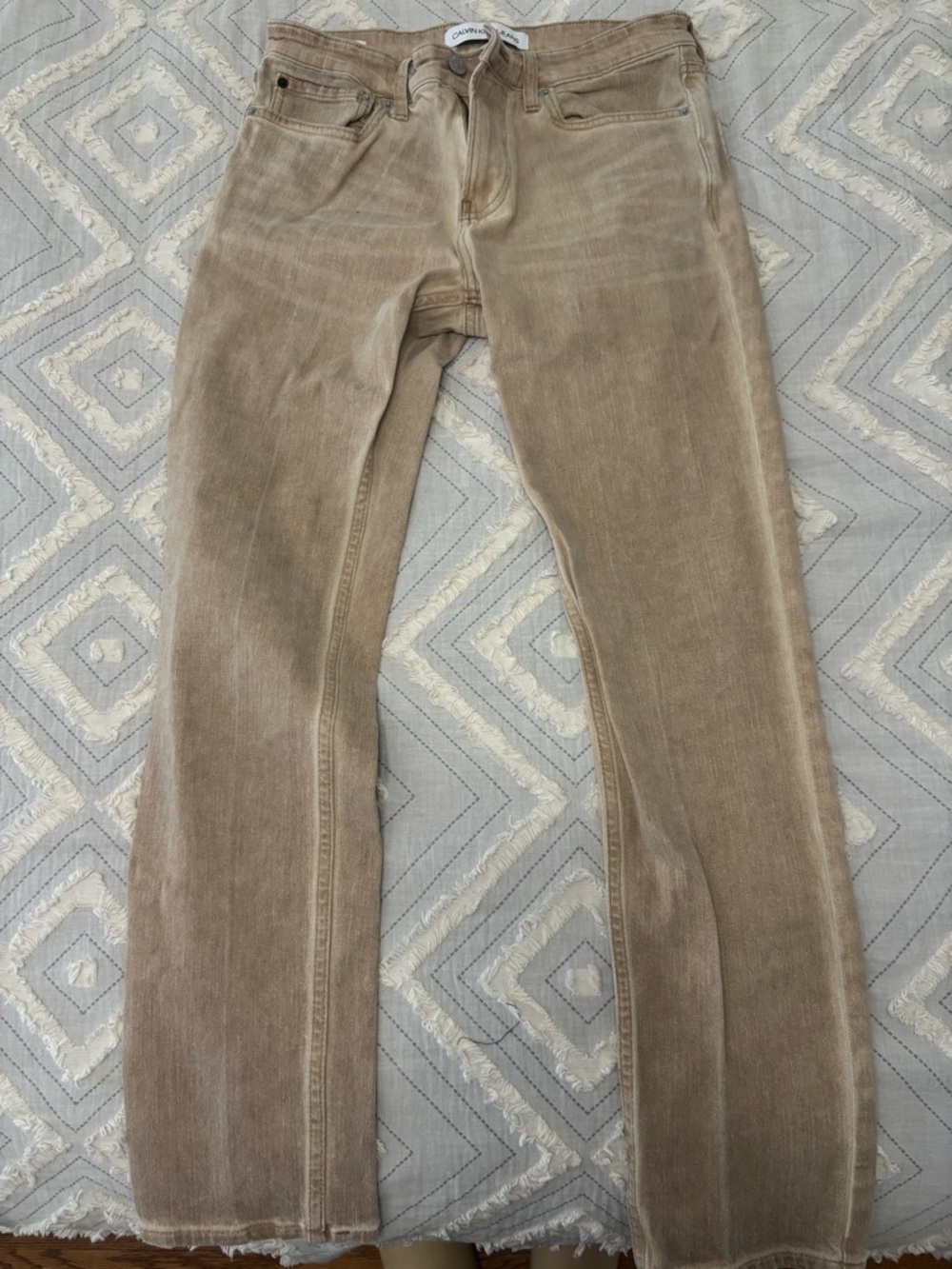 Calvin Klein Slim Jeans - Light Beige - Size: 30x30